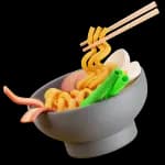 Snack selection screen in a food delivery app for restaurant orders