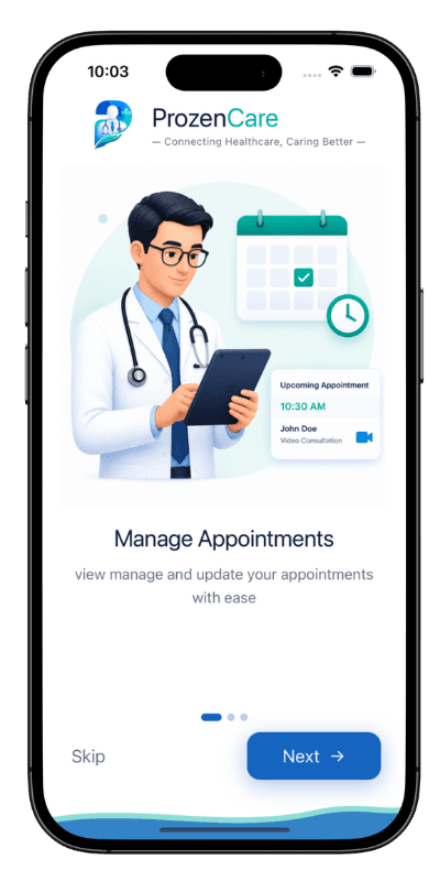 Prozen Care screen 2